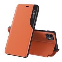 Hurtel Eco Leather View Case elegantní flipové pouzdro s funkcí stojánku iPhone 13 Pro Max oranžové 5907769334306