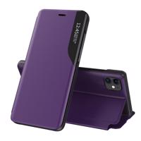 Hurtel Eco Leather View Case elegantní flipové pouzdro s funkcí stojánku pro iPhone 13 Pro Max fialové 5907769334313