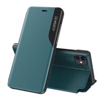 Hurtel Elegantní flipové pouzdro Eco Leather View s funkcí stojánku pro iPhone 13 Pro Max zelené 5907769334290