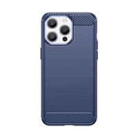 Hurtel Flexibilní pouzdro s karbonovým vzorem pro iPhone 15 Pro Max Carbon Case - modré 5907769356513