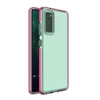 Hurtel Gelové pouzdro Spring Case s barevným rámečkem pro Samsung Galaxy A02s EU tmavě růžové 5907769325328