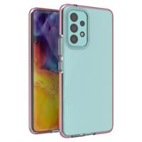 Hurtel Gelové pouzdro Spring Case s barevným rámečkem pro Samsung Galaxy A73 světle růžové 5907769339516