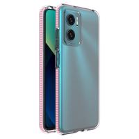 Hurtel Gelové pouzdro Spring Case s barevným rámečkem pro Xiaomi Redmi 10 světle růžové 5907769339417