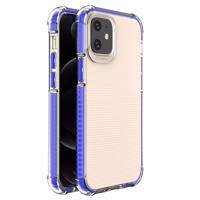 Hurtel Gelové pružné pancéřové pouzdro Spring Armor s barevným rámečkem pro iPhone 12 mini modré 5907769323560