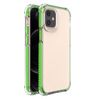 Hurtel Gelové pružné pancéřové pouzdro Spring Armor s barevným rámečkem pro iPhone 12 mini zelené 5907769323591