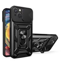 Hurtel Hybrid Armor Camshield iPhone 14 Plus obrněné pouzdro s krytem fotoaparátu černé 5907769349904