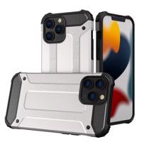 Hurtel Hybrid Armor pancéřovaný hybridní kryt iPhone 13 Pro stříbrný 5907769326585