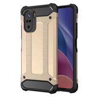 Hurtel Hybrid Armor pancéřovaný hybridní kryt Xiaomi Redmi K40 Pro+ / K40 Pro / K40 / Poco F3 zlatý 5907769325267