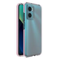 Hurtel Jarní pouzdro Xiaomi Redmi Note 11E / Redmi 10 5G / Redmi 10 Prime+ 5G / Poco M4 5G silikonový obal s rámečkem světle růžový 5907769348501