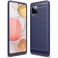 Hurtel Karbonové flexibilní pouzdro Samsung Galaxy A42 5G modré 5907769323386