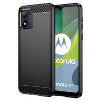 Hurtel Karbonové pouzdro Motorola Moto E13 flexibilní silikonové karbonové pouzdro černé 9145576274682