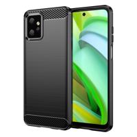 Hurtel Karbonové pouzdro pro Motorola Moto G Power 2023 flexibilní silikonové karbonové pouzdro černé 5907769353765