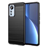 Hurtel Karbonové pouzdro Xiaomi 12 Lite flexibilní silikonové karbonové pouzdro černé 5907769349706