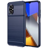 Hurtel Karbonové pouzdro Xiaomi Redmi Note 11E / Redmi 10 5G / Redmi 10 Prime+ 5G / Poco M4 5G flexibilní silikonové karbonové pouzdro modré barvy 5907769349690