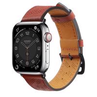 Hurtel Kožený řemínek Apple Watch Ultra, SE, 9, 8, 7, 6, 5, 4, 3, 2, 1 (49, 45, 44, 42 mm) náramek červený 5907769354373