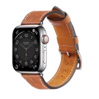 Hurtel Kožený řemínek Apple Watch Ultra, SE, 9, 8, 7, 6, 5, 4, 3, 2, 1 (49, 45, 44, 42 mm) náramek hnědý 5907769354359