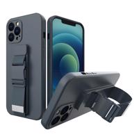 Hurtel Lanové pouzdro gelové pouzdro se šňůrkou na zavěšení iPhone 11 Pro Max tmavě modré 5907769328695