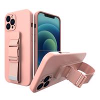 Hurtel Lanové pouzdro gelové pouzdro se šňůrkou řetízek kabelka šňůrka iPhone 12 Pro Max růžová 5907769329050