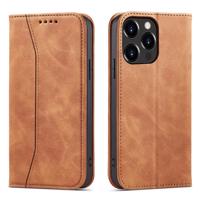 Hurtel Magnet Fancy Case pro iPhone 13 Pro Max peněženka pouzdro držák karet stojan hnědý 5907769341694