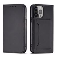 Hurtel Magnetické pouzdro na karty Samsung Galaxy S23+ flip cover wallet stand black 5907769351532