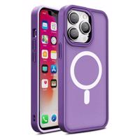 Hurtel Magnetické pouzdro s MagSafe Color Matte Case pro iPhone 15 Plus - fialové 5907769357114