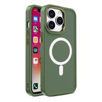 Hurtel Magnetické pouzdro s MagSafe Color Matte Case pro iPhone 15 Plus - zelené 5907769357138