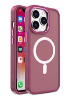 Hurtel Magnetické pouzdro s MagSafe Color Matte Case pro iPhone 15 Pro - vínové 5907769357213