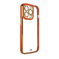 Hurtel Módní pouzdro pro iPhone 13 Pro gelové pouzdro se zlatým rámečkem červené 5907769343032