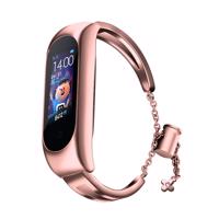 Hurtel Náhradní kovový náramek s řetízkem pro Xiaomi Mi Band 6 / 5 / 4 / 3 růžový 5907769332708