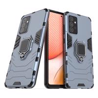 Hurtel Pancéřové hybridní pouzdro Ring Armor + magnetický držák Samsung Galaxy A72 4G modré 5907769324185