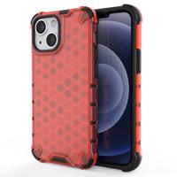 Hurtel Pancéřové pouzdro Honeycomb s gelovým rámečkem iPhone 13 mini červené 5907769326875