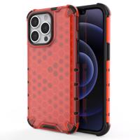 Hurtel Pancéřové pouzdro Honeycomb s gelovým rámečkem iPhone 13 Pro červené 5907769326806