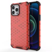 Hurtel Pancéřové pouzdro Honeycomb s gelovým rámečkem iPhone 13 Pro Max červené 5907769326752