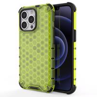 Hurtel Pancéřové pouzdro Honeycomb s gelovým rámečkem iPhone 13 Pro zelené 5907769326790