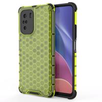 Hurtel Pancéřové pouzdro Honeycomb s gelovým rámem Xiaomi Redmi K40 Pro+ / K40 Pro / K40 / Poco F3 zelené 5907769325144