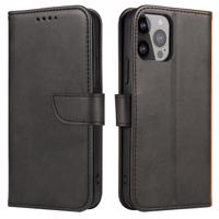 Hurtel Peněženkové pouzdro s klopou pro iPhone 15 Pro Magnet Case - černé 5907769356360