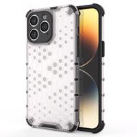 Hurtel Pouzdro Honeycomb iPhone 14 Pro Max obrněné hybridní pouzdro průhledné 5907769348990