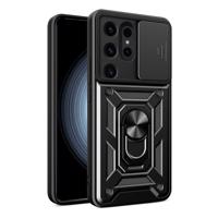 Hurtel Pouzdro Hybrid Armor Camshield pro Samsung Galaxy S24 Ultra obrněné s krytem fotoaparátu - černé 9145576285107