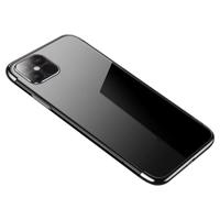 Hurtel Průhledné barevné gelové pouzdro s kovovým rámečkem iPhone 13 mini černé 5907769334535