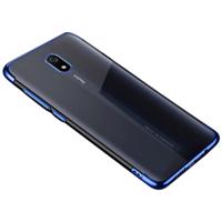 Hurtel Průhledné barevné pouzdro gelové pouzdro s kovovým rámečkem Xiaomi Redmi 8A modré 5907769322488