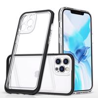 Hurtel Průhledné pouzdro 3v1 pro iPhone 12 Pro Max gelové pouzdro s rámečkem černé 5907769338670