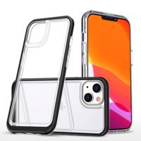 Hurtel Průhledné pouzdro 3v1 pro iPhone 13 mini gelové pouzdro s rámečkem černé 5907769338700