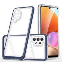 Hurtel Průhledné pouzdro 3v1 pro Samsung Galaxy A72 4G gelový kryt s rámečkem modrý 5907769338991