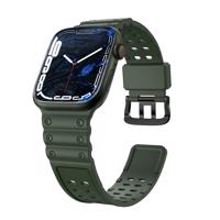 Hurtel Řemínek s trojitou ochranou Apple Watch SE, 9, 8, 7, 6, 5, 4, 3, 2, 1 (41, 40, 38 mm) náramek zelený 5907769354205