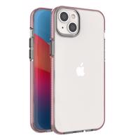 Hurtel Spring Case Silikonové pouzdro s rámečkem pro iPhone 14 Plus světle růžové 5907769348587