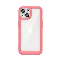 Hurtel Zesílené pouzdro Outer Space s ohebným rámečkem pro iPhone 15 - červené 5907769356629