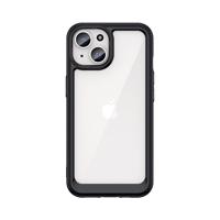 Hurtel Zesílené pouzdro s pružným rámem pro iPhone 15 Plus Outer Space - černé 5907769356643