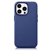 iCarer Case Kožené pouzdro pro iPhone 14 Pro Max modré (WMI14220708-BU) (kompatibilní s MagSafe)