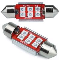 Interlook Auto LED žárovka C5W 6 SMD 3535 CAN BUS modrá 39 mm 12V 1986-48