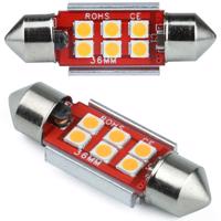 Interlook Auto LED žárovka C5W 6 SMD 3535 CAN BUS oranžová 36 mm 12V 2308-47